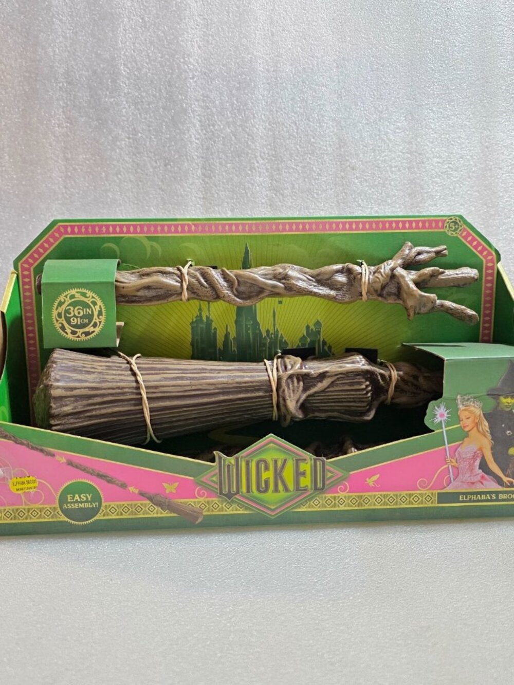 Wicked Elphaba's Broom 36" Easy Assembly Universal‎ NEW Toy Cosplay
